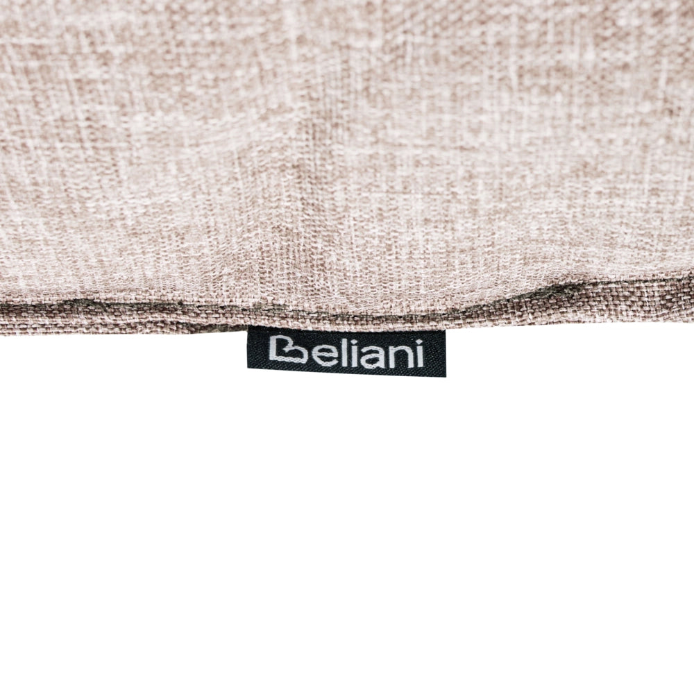 Sedia a dondolo sospesa moderna con supporto in acciaio verniciato a polvere, catena e morbido cuscino in olefina beige
