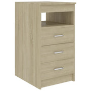 Cassettiera compatta con ripiano contenitore 40 x 50 x 76 cm realizzata in legno composito di rovere Sonoma 02_0047698