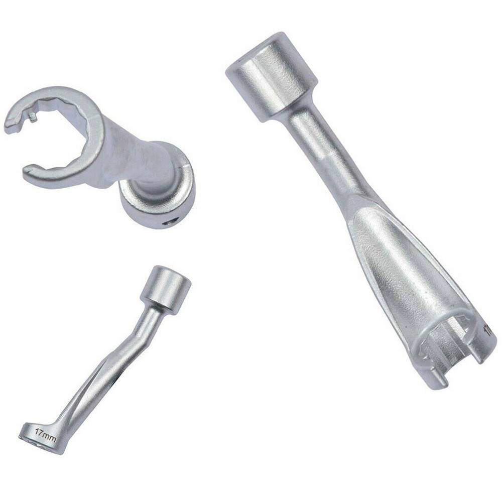 Trade Shop - Set 3 Chiavi Aperte Per Raccordi Carburatori Iniettori 1/2" 14 17 19mm Fs-15663 -