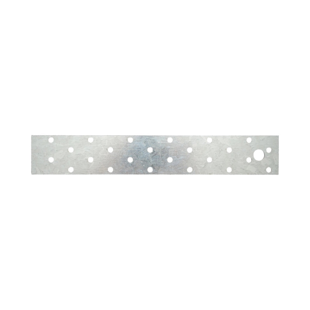 Piastra forata 40x250mm, spessore 2mm, acciaio zincato
