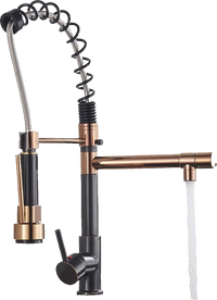 Bjorn | Rubinetto cucina Gastronomy rosegold Due docce | Rubinetto cucina professionale acciaio inossidabile | Ristorante doppio lavello