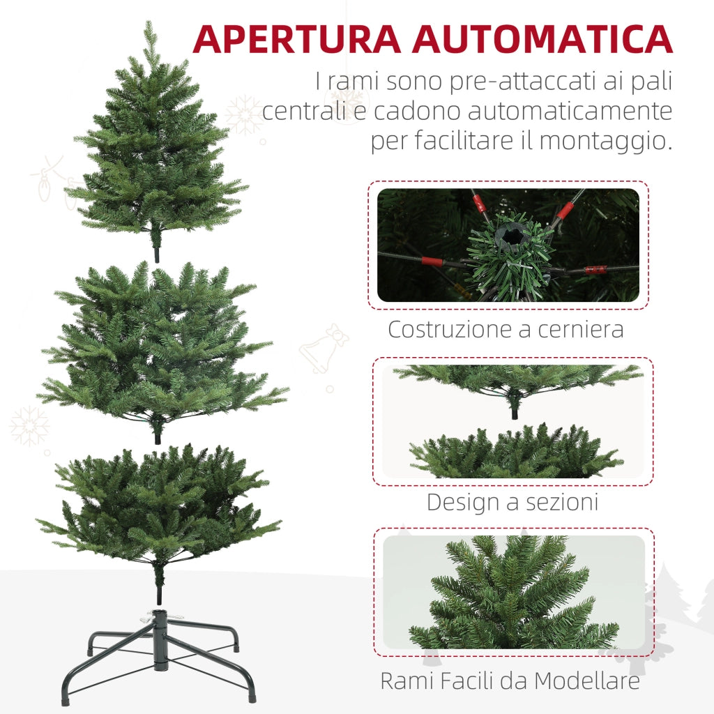 Albero di Natale Artificiale ¨C Zephmum ¨C Verde, Acciaio, 180 cm