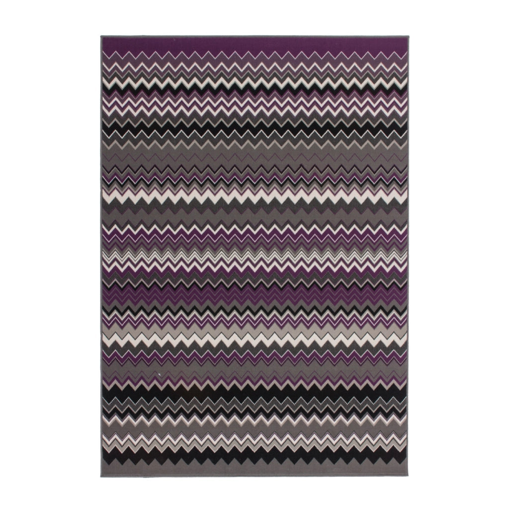 Tappeto a pelo corto Stella 700 con design a zig-zag