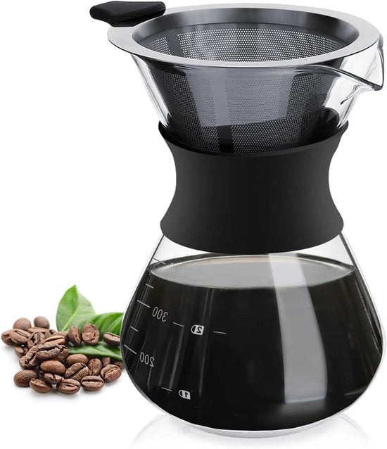 Druppelaar in acciaio inossidabile riciclabile per caffettiera a immersione da 14oz/400ml