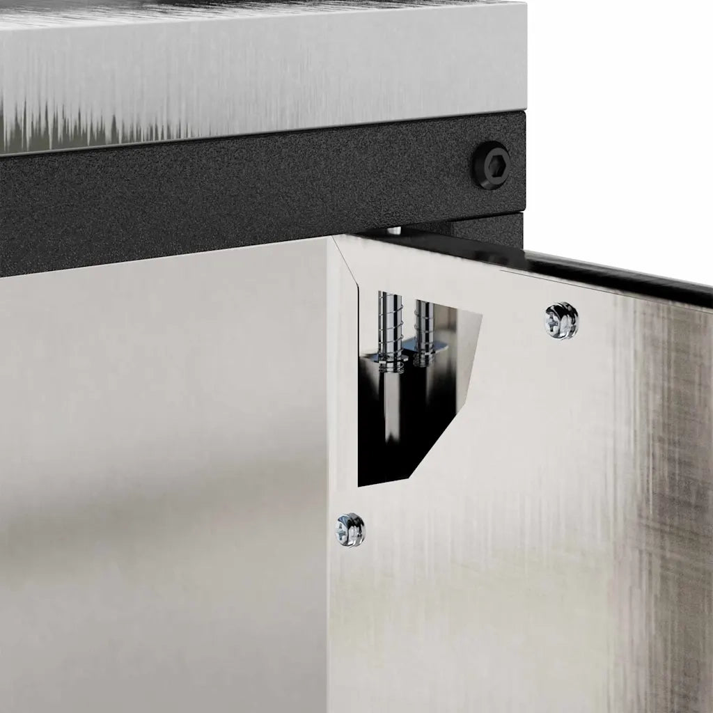 vidaXL Armadietto per Stoccaggio in Cucina con lo scaffale Argento
