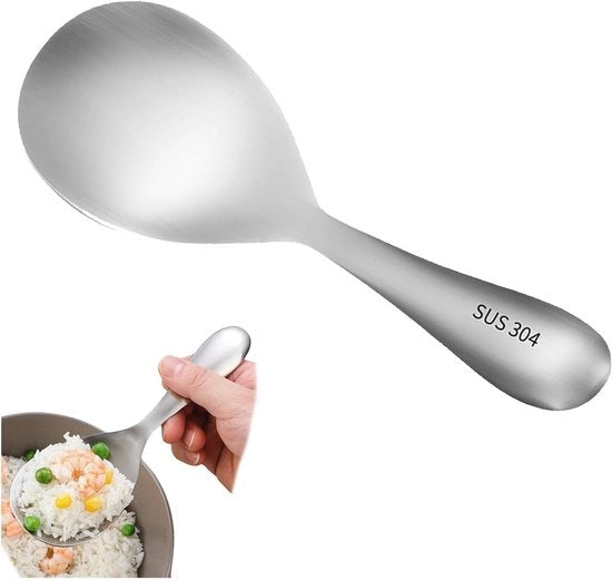Cucchiaio per servire risotto in acciaio inox 304 - Grande cucchiaio per servire risotto
