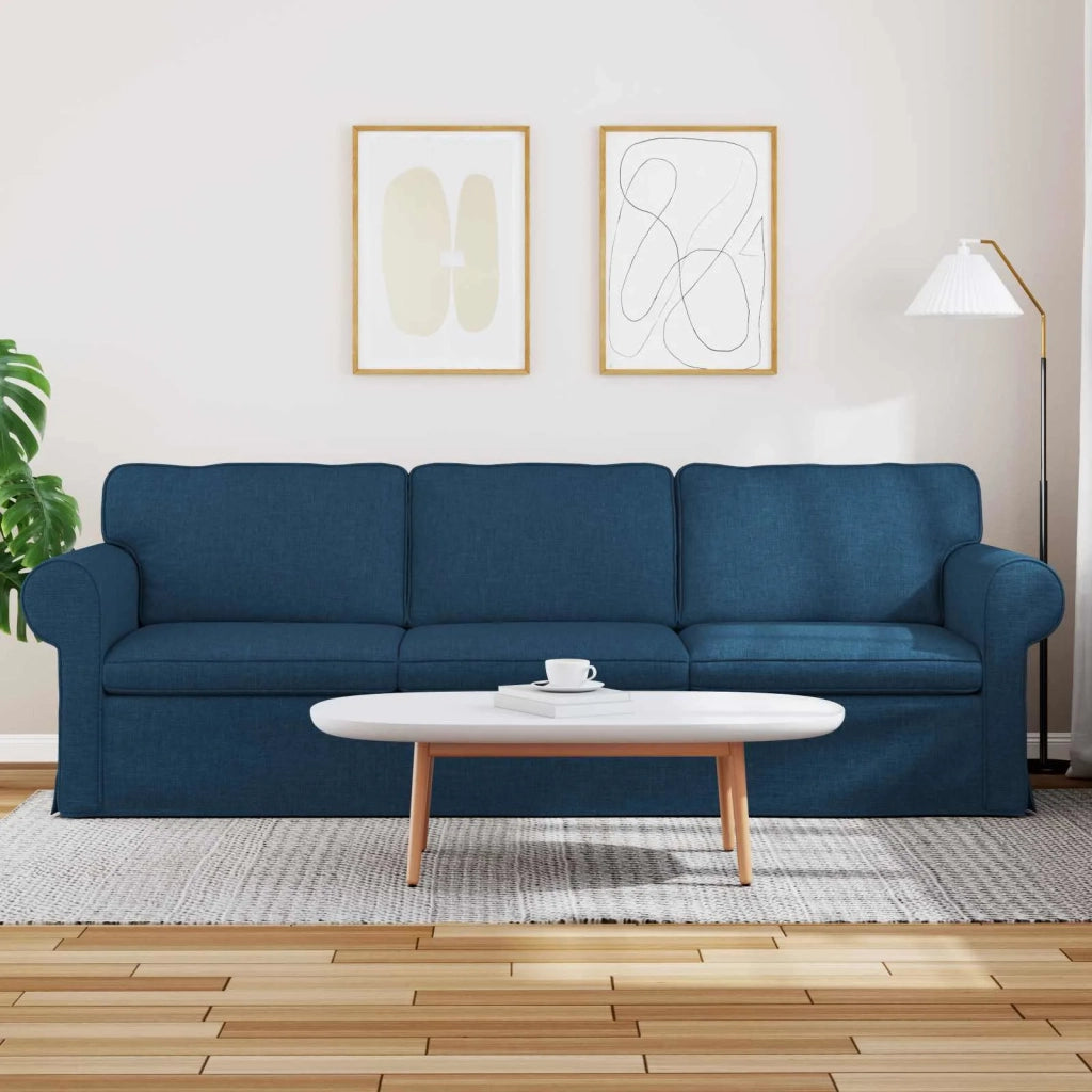Divano Blu 245 x 82 x 80 cm Tessuto