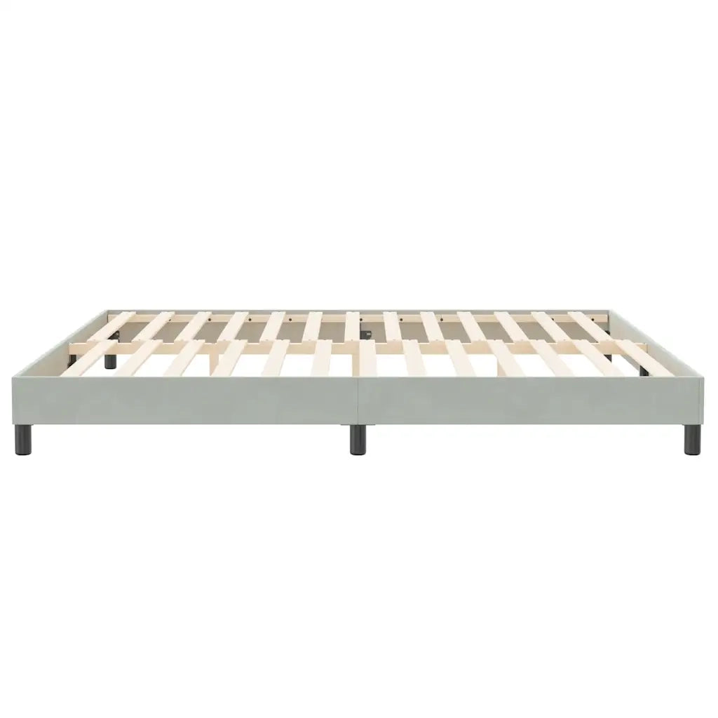 Giroletto senza Materasso-Struttura Letto Grigio Chiaro 200x220 cm Velluto