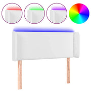 Testiera | Testata a LED Bianca 103x16x78/88 cm in Similpelle