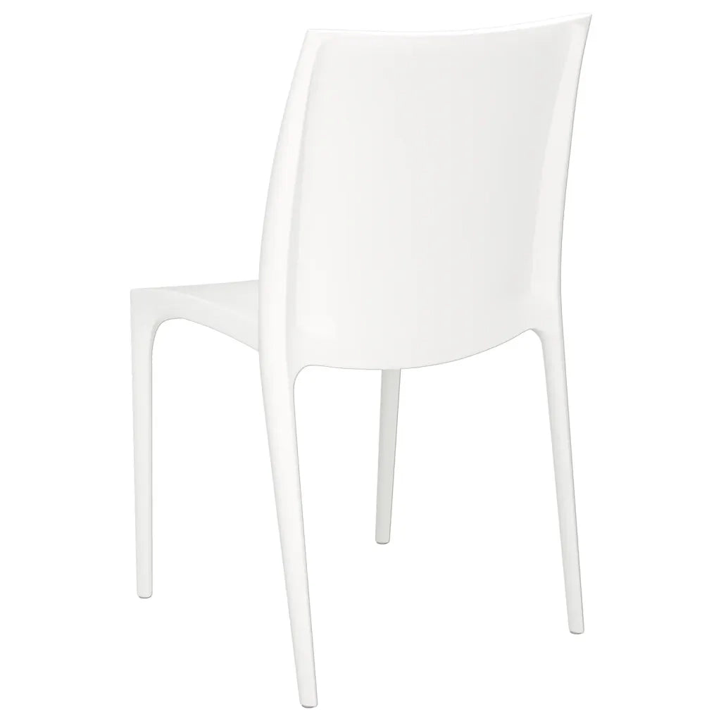 Sedie da Giardino 2 pz | Sedie da Esterno Bianche 50x46x80 cm in Polipropilene