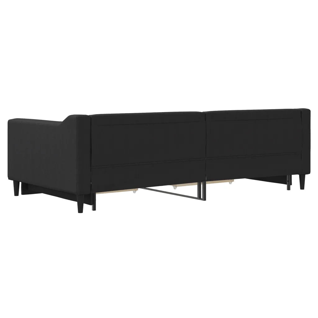 Divano Letto Estraibile con Cassetti-Sofa Letto-Daybed Nero 100x200 cm in Tessuto 320590