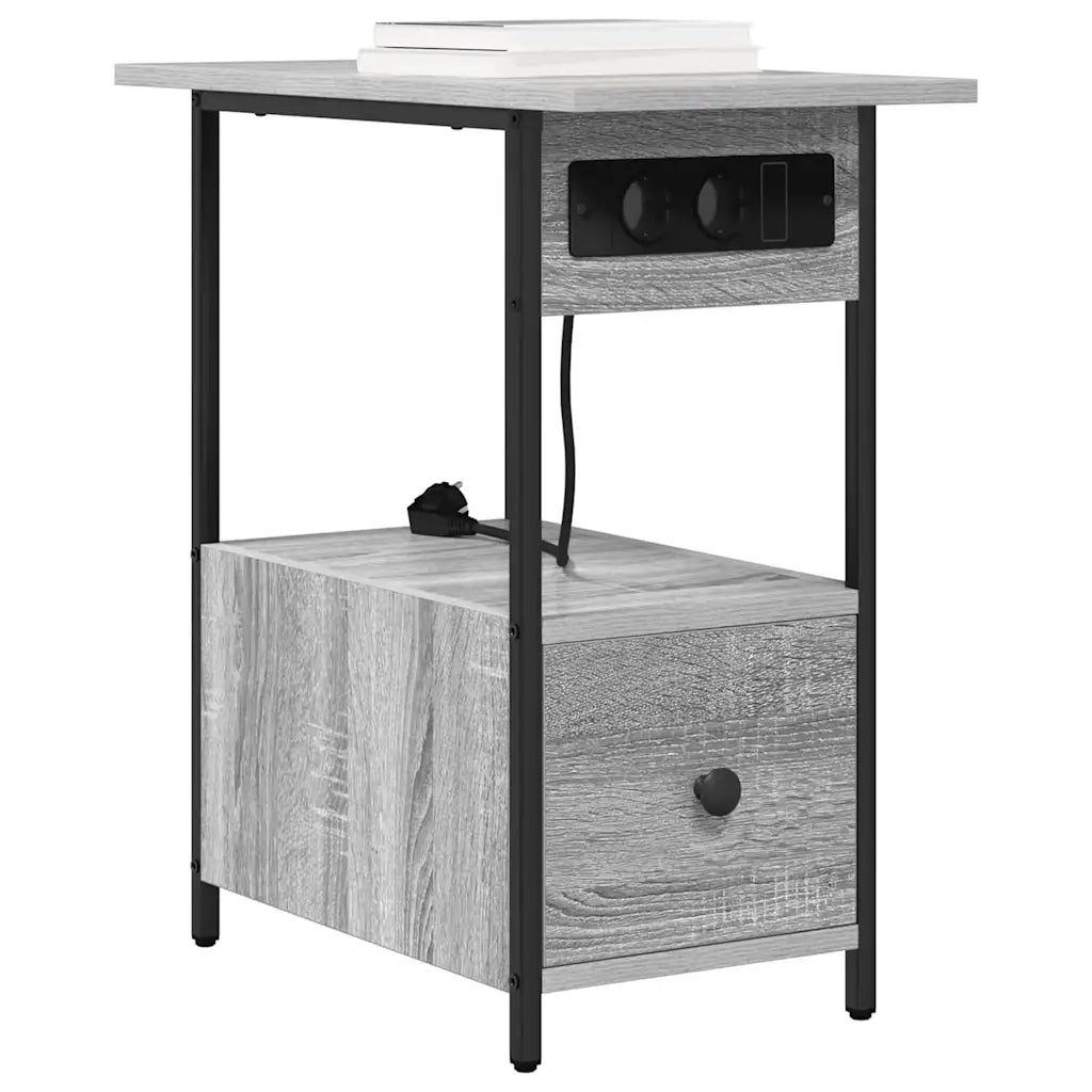 Armadio da Notte con cassetto Grigio Sonoma 60 x 30 x 61 cm 859598
