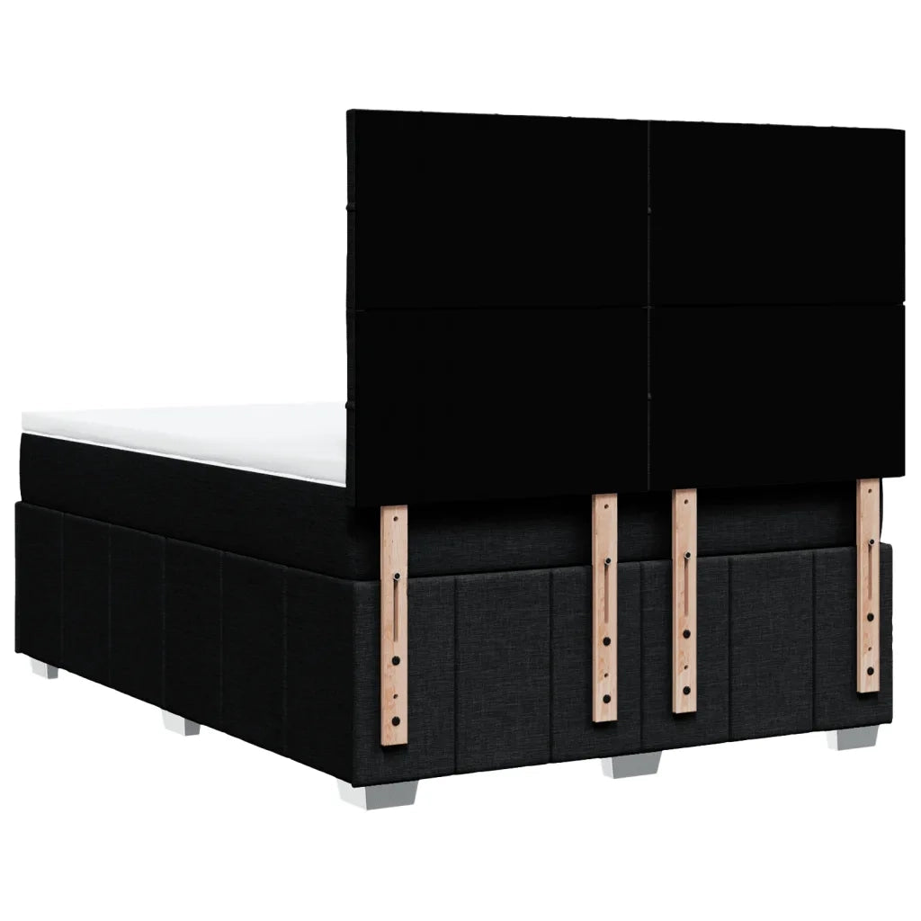Giroletto a Molle con Materasso Nero 140x190 cm in Tessuto 3293965