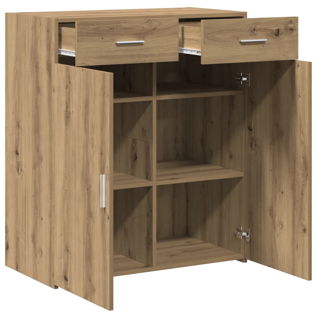 Mobile di Stoccaggio Rovere Artigianale 80x42.5x93.5 cm Legno Ingegnerizzato