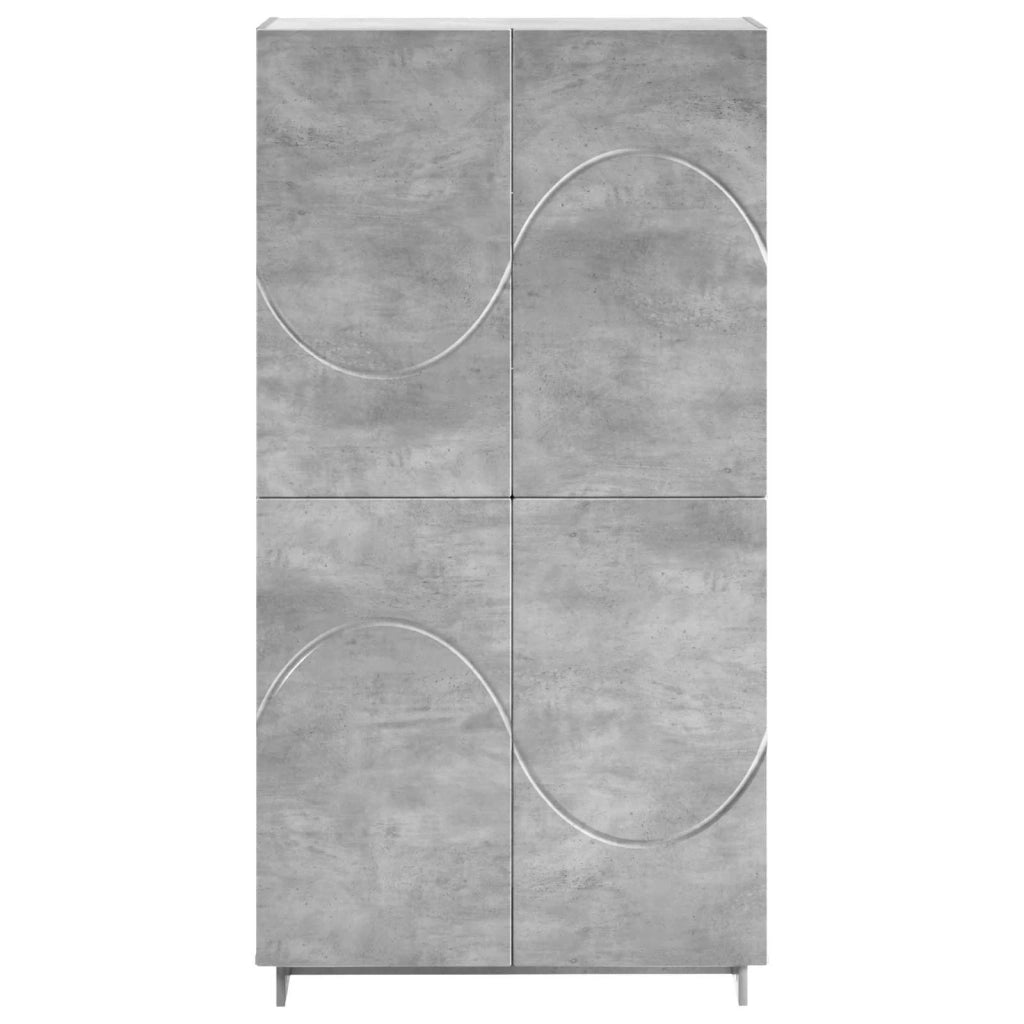 Credenza Grigio Cemento 79 x 41 x 151 cm Legno ingegnerizzato 3433112