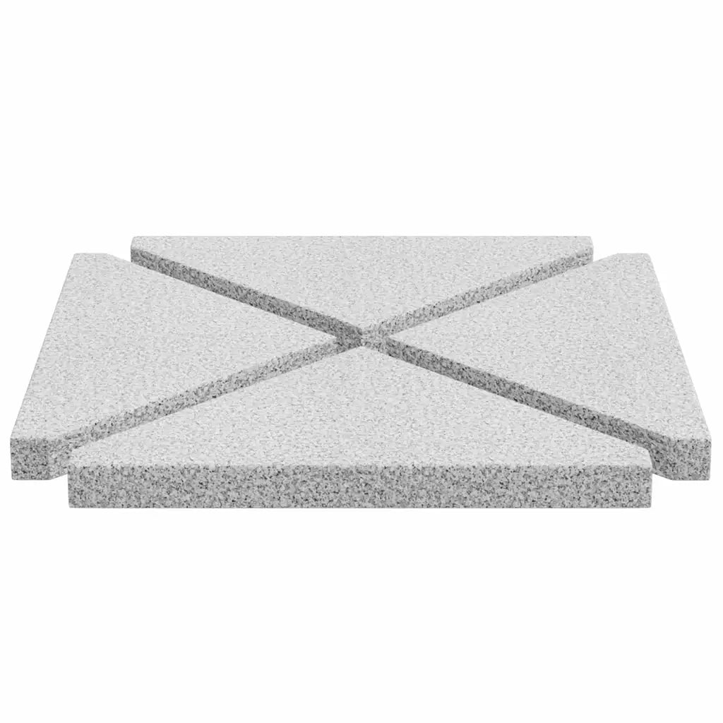 Piastre per Parasole 4 pz in Granito Triangolare 14 kg Grigio 876132
