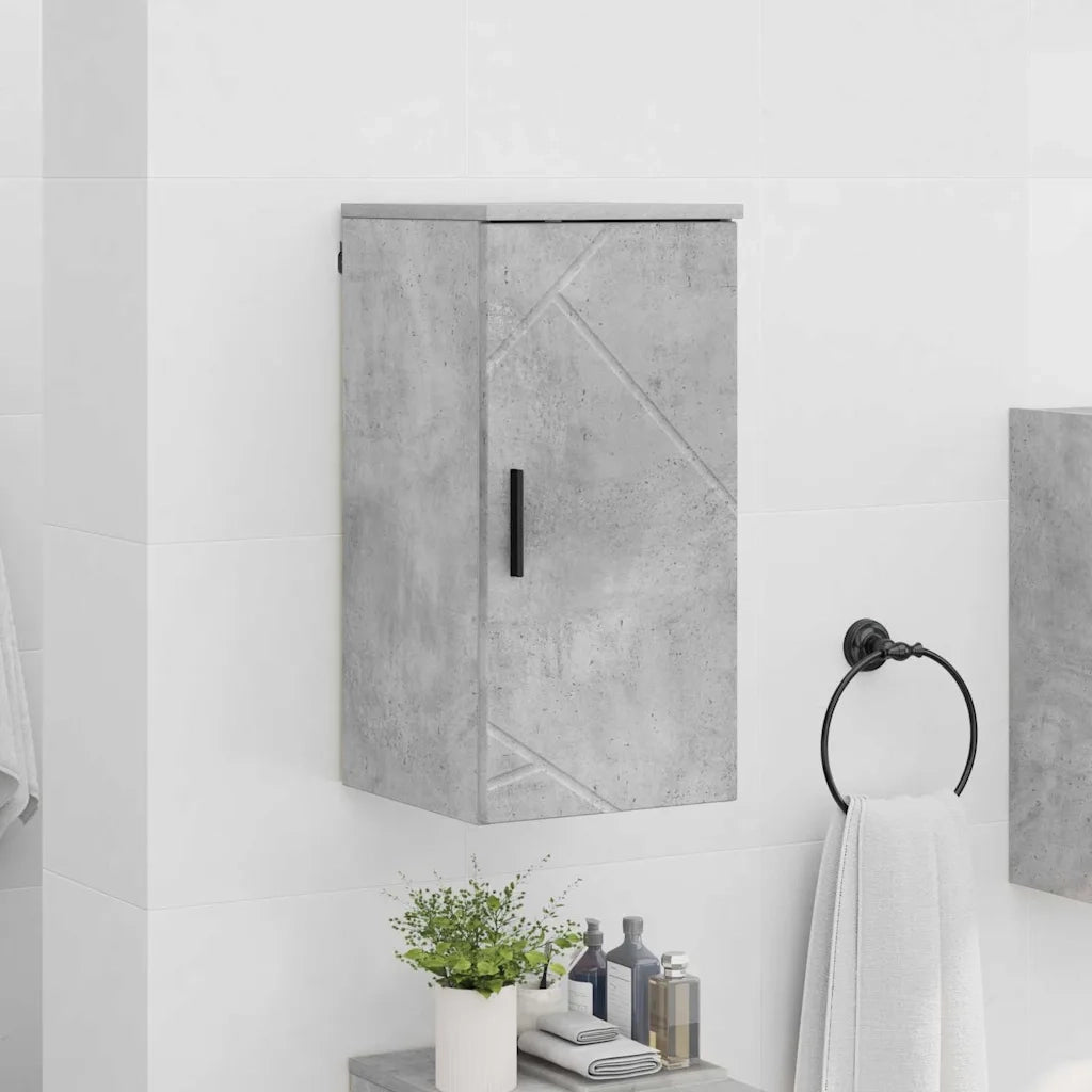 Mobile da Bagno con porta Grigio cemento 30 x 31,5 x 61 cm 883347
