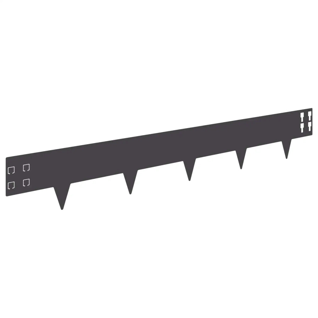 Bordura per Prato 30 pcs 100 x 15 cm Acciaio Nero 8008548