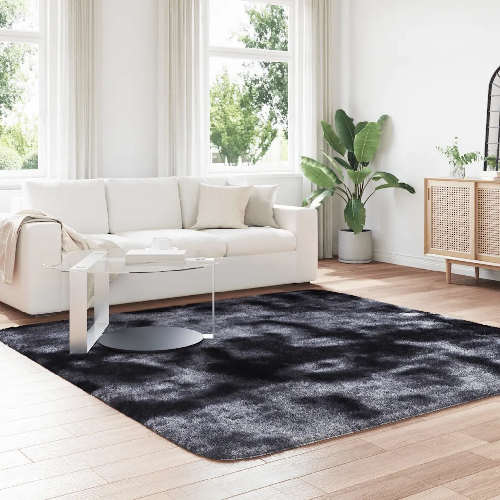 Tappeto del soggiorno | Tappeto Shaggy a Pelo Lungo NAVARRA Grigio Scuro 240x240 cm