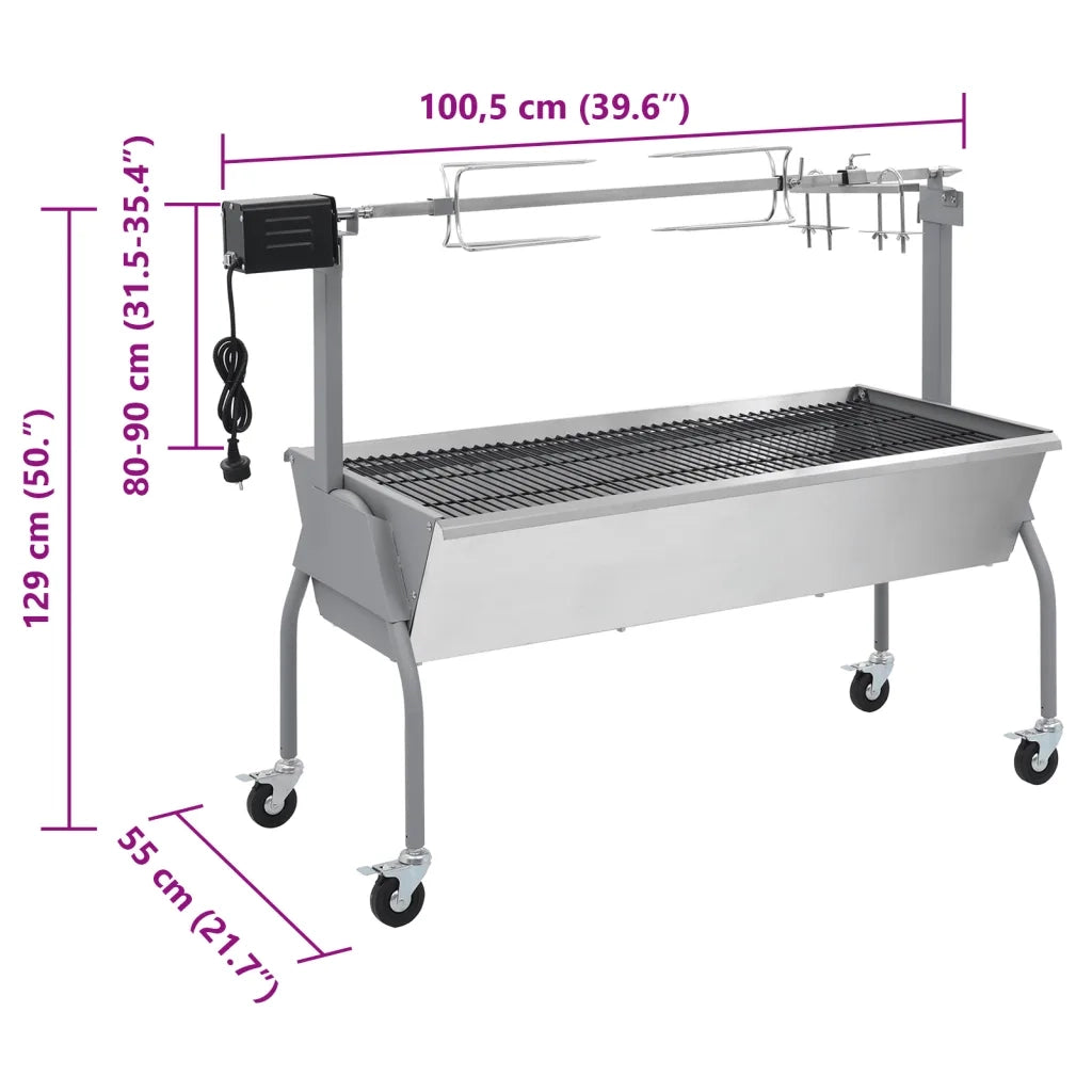 Barbecue XL a carbone con griglia e girarrosto elettrico CFW3210251