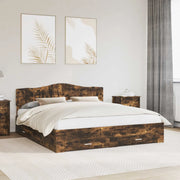 Struttura del letto Rovere fumé 200 x 200 cm Legno multistrato