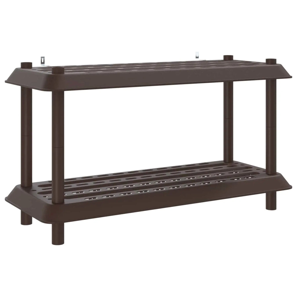 Unità di scaffalatura 2 livelli 100 x 40 x 55,5 cm PP Marrone 8011741
