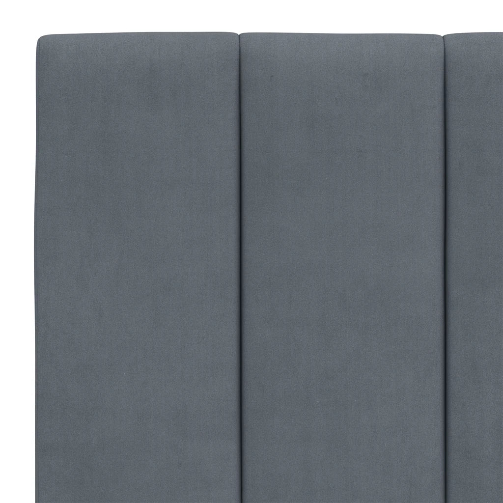 Cuscino Testiera Hanko Grigio Scuro 120 cm in Velluto CFW7488917