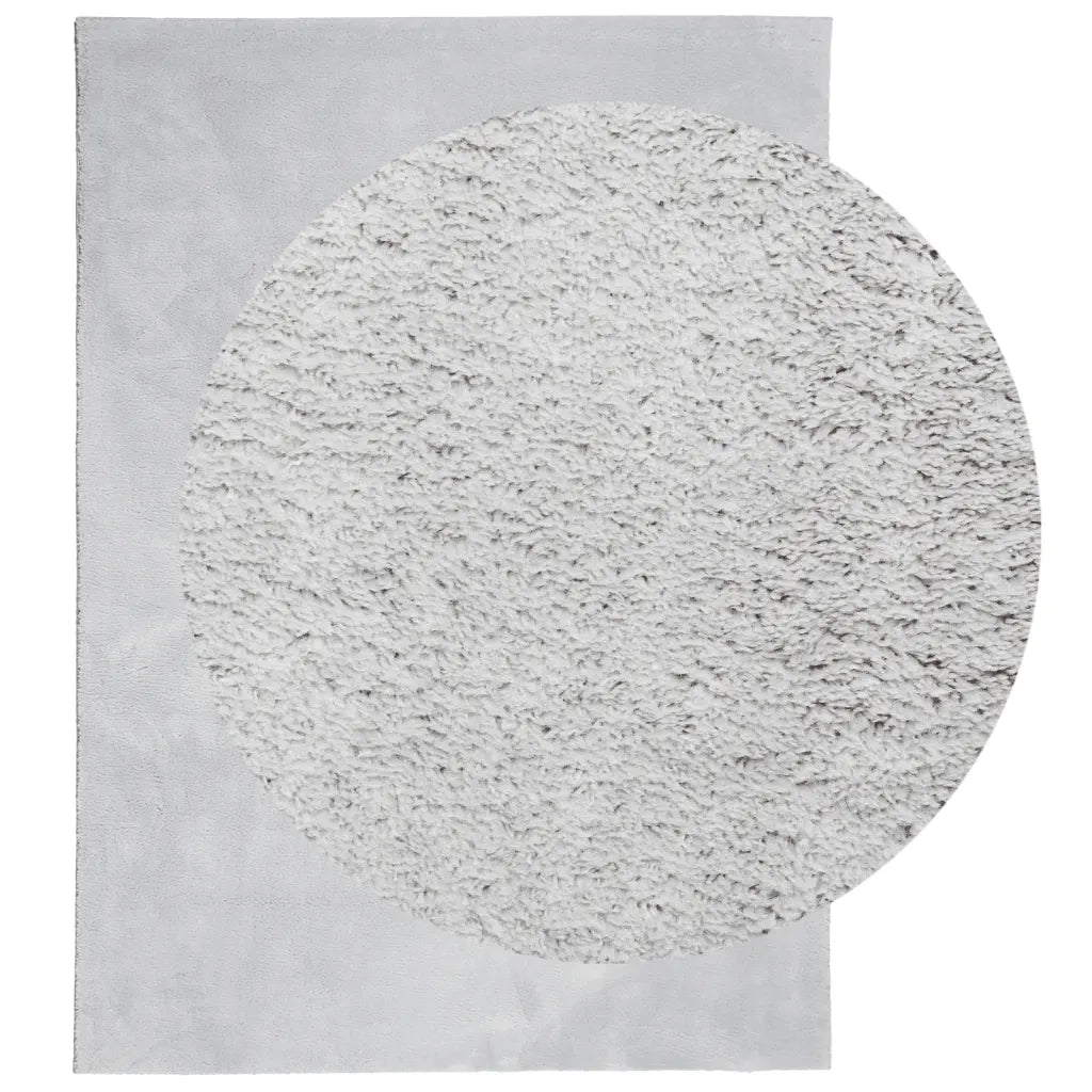 Tappeto a Pelo Corto HUARTE Morbido e Lavabile Grigio 160x230cm 375079