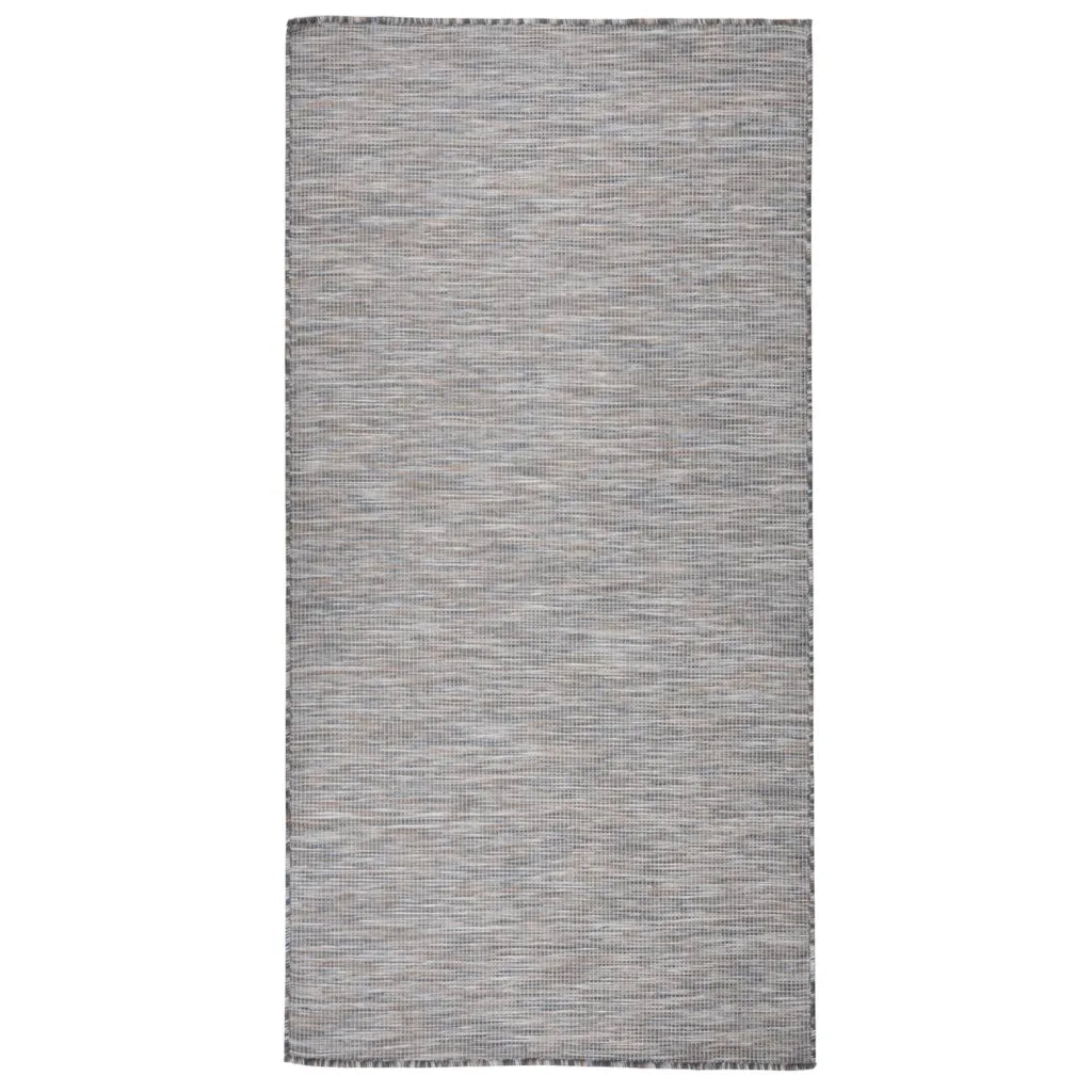 Tappeto da Esterni a Tessitura Piatta 100x200 cm Marrone e Nero cod mxl 61198