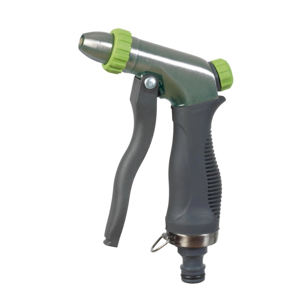 Trade Shop - Pistola In Metallo A Getto Regolabile Per Irrigazione Innaffiare Giardino Orto -