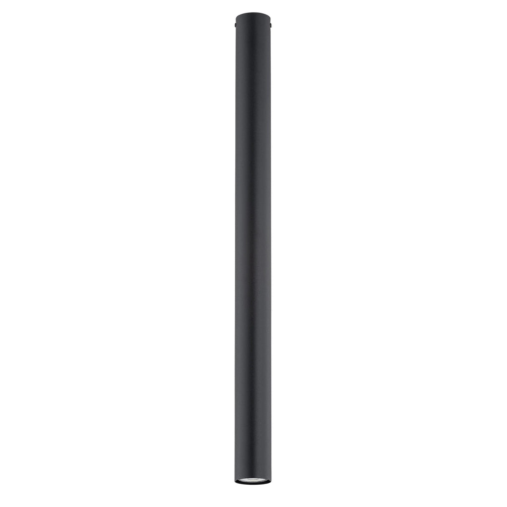 Plafoniera Moderna Faretto Marduk 1 Luce Acciaio Nero 80 Cm