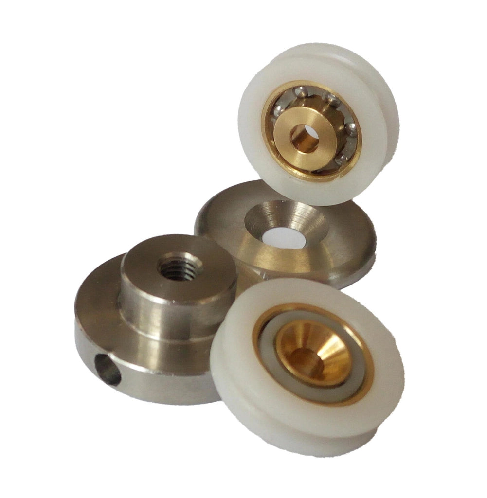 R400/158 Ricambio per box doccia : Solo Rotella compatibile x Dado TDA - Kit 2 pezzi