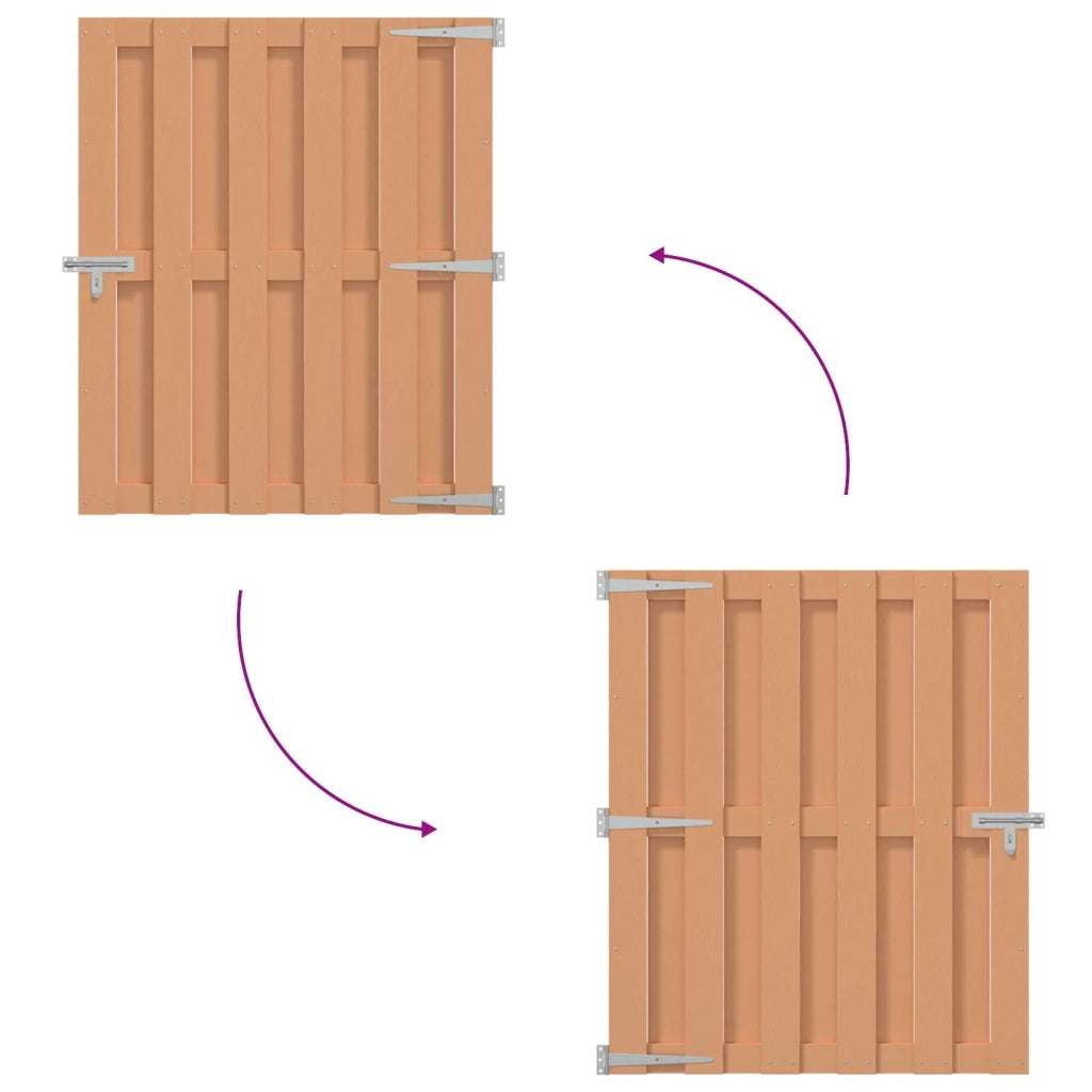 Cancello da giardino 100 x 112 cm WPC e Alluminio Marrone CFW6278438