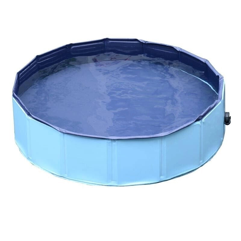 PISCINA PER CANI PORTATILE E PIEGHEVOLE IN PVC Ø80 X 20 CM BLU