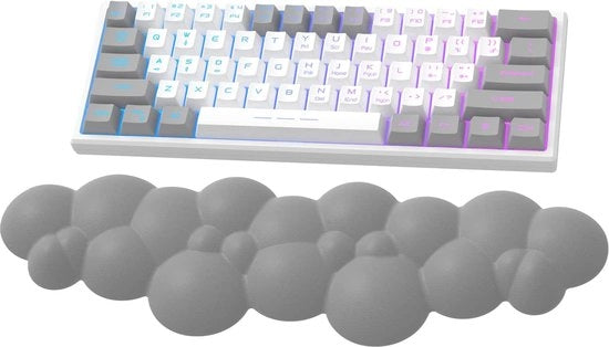 Sostegno per il piede, Antislip Sostegno per il piede ergonomico, Sostegno per tastiera per tastiera da 87/106 tasti, Sostegno per mano per tastiera da gioco, Tastiera meccanica da gioco Sostegno per mano - Grigio