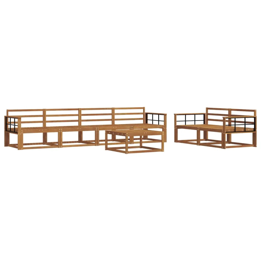 Set di divani da esterno 7 pcs Naturale 3367237