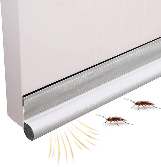 Strisce di chiusura per porte stopper toccare a chiusura automatica a doppia adesione 2 x 96 cm bianco