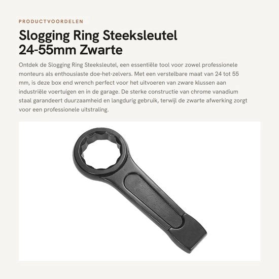 Chiave a stella shockresistente 24-55mm, nera, adatta per veicoli, per uso DIY e industriale