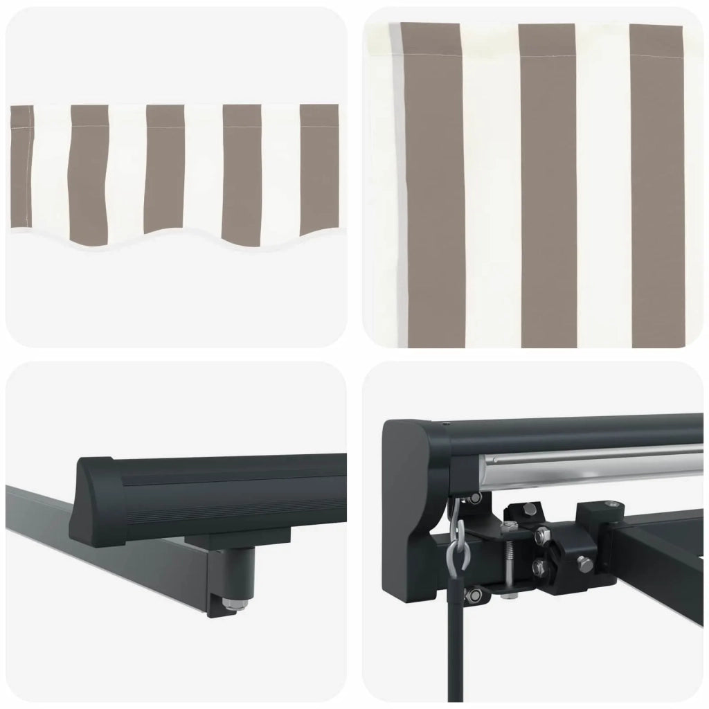 Tenda retrattile Grigio chiaro e bianco 4,5 × 3 m 3426240