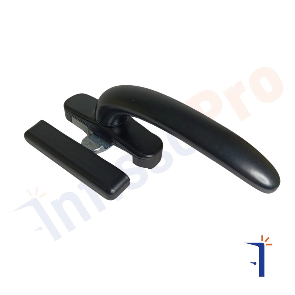 Maniglia tavellino manico lungo colore nero per finestre, box, ripostiglio