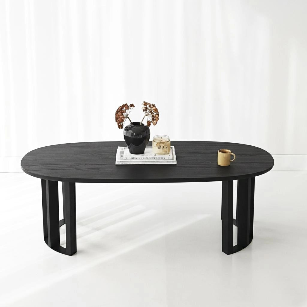 Tavolino in legno "Elysia" - 120 x 60 x 40 cm - Nero