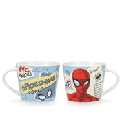 Tazzone jumbo spiderman hero disney in new bone china decorata cc 42 azzurro