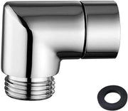 Adattatore per doccia - Connettore angolare per tubo doccia con curva a 90 gradi - Accessorio braccio doccia - Connettore mobile - Inclusi guarnizioni di chiusura - Per doccia manuale - Accessorio bagno con connessione 1/2 pollice