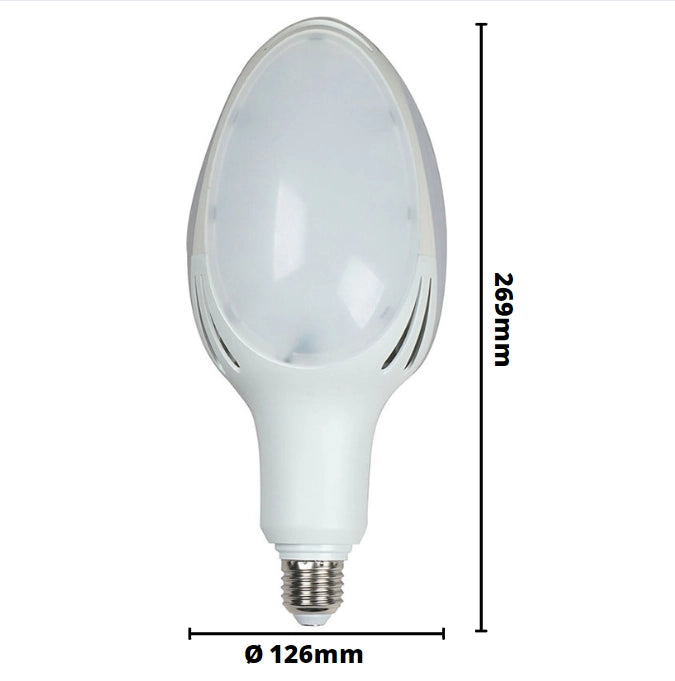 Lampada elissoidale led attacco e27 e adattatore e40 70 watt 4000k duralamp
