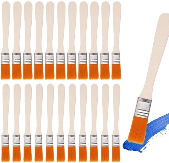 Set di Pennelli a Spazzola Piccoli - 50 Pezzi di Pennelli Piani per Pittura
