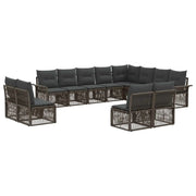 Set Divano da Giardino 12 pcs Grigio polyrattan 3434987
