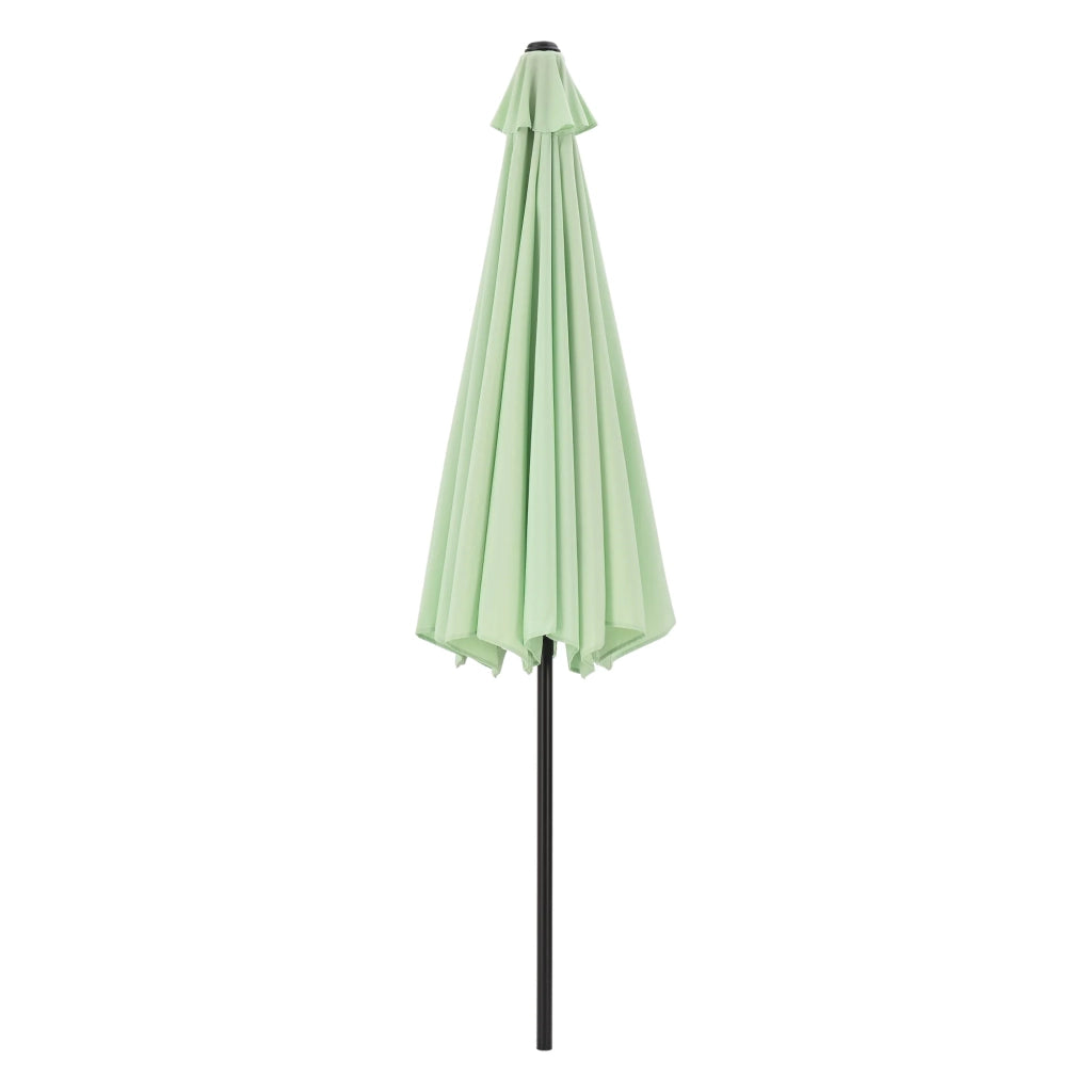 Ombrellone da giardino struttura in poliestere e acciaio 300 x 230 cm verde pastello 03_0008050