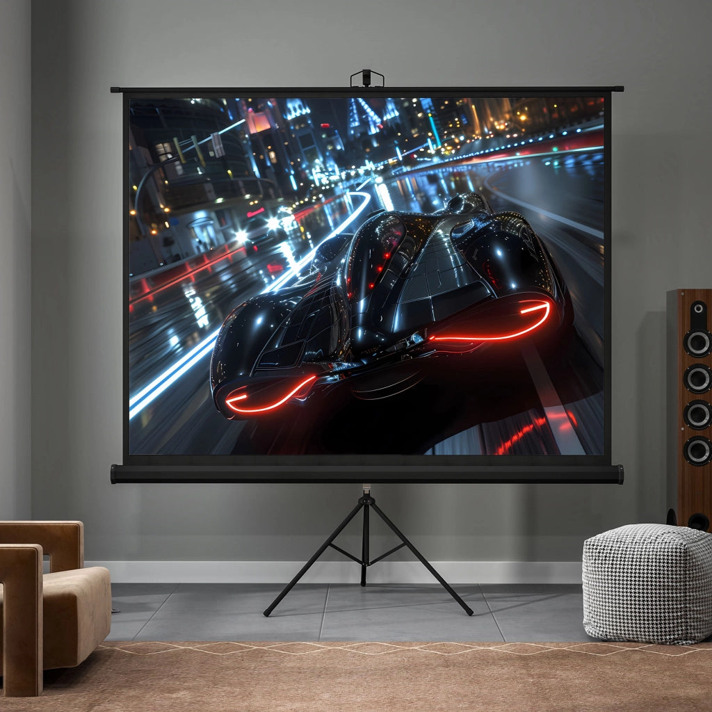 Schermo Proiezione 100 Pollici ¨C zephmum ¨C Supporto Treppiede Regolabile 4K HD 4:3