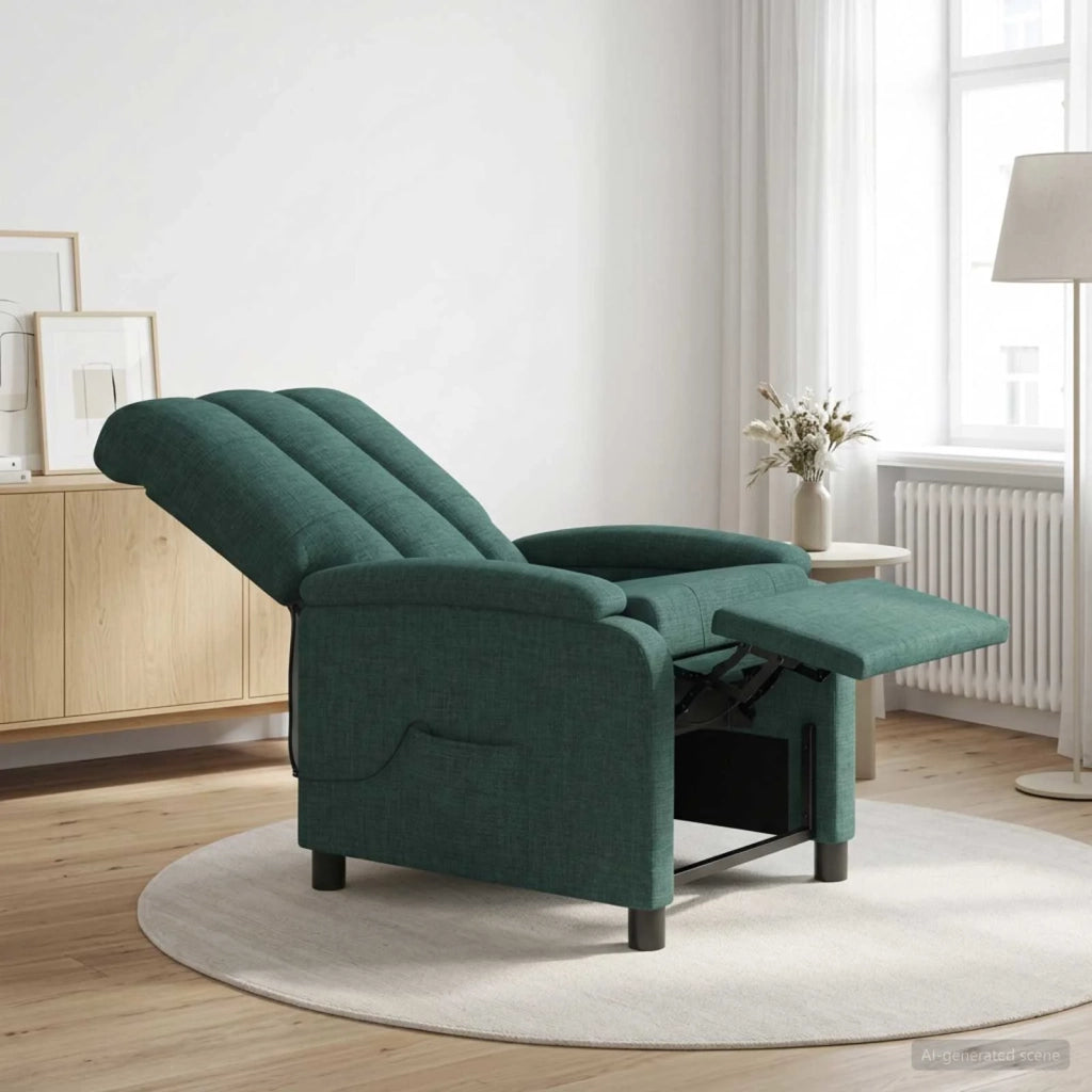 Divano Sedia-Poltrona Massaggiante Verde Scuro Tessuto 581181