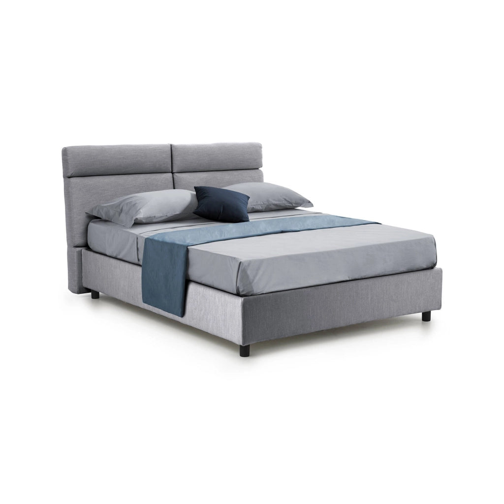 Letto Matrimoniale Annus, Letto Matrimoniale Materasso Incluso Made in Italy, Grigio